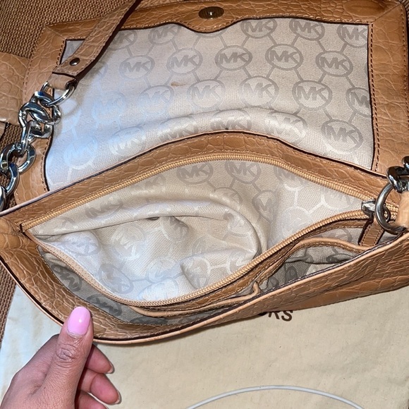 michael kors crocodile leather crocodile leather shoulder purse - Picture 9 of 14